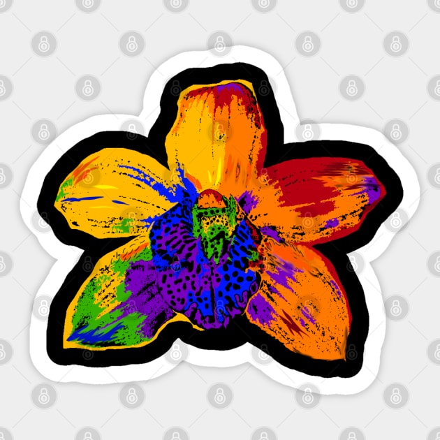 Rainbow Orchid 2 Sticker by Orchid's Art